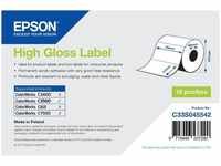Epson Etiketten High Gloss Label S045542, 76mm x 51mm, 610 Einzel-Etiketten Papier