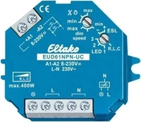 Eltako Dimmer EUD61NPN-UC, Unterputz, f&uuml;r LED-, Halogen- und Gl&uuml;hlampen, Tastdimmer