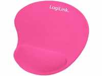 LogiLink Mauspad Gel Mouse Pad ID0027P, mit Gel-Handgelenkauflage, pink