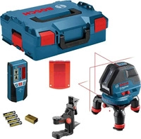 Bosch Kreuzlinienlaser 0601063803, GLL 3-50, roter Laser, selbstnivellierend, mit