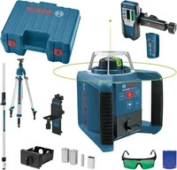 Bosch Rotationslaser 061599404B, GRL 300HVG, gr&uuml;ner 360 Grad Laser,...
