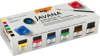 Kreul Stoffmalfarben Javana 90600, Grundfarben, 6 Farben, f&uuml;r helle Textilien,