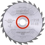 Metabo Kreiss&auml;geblatt Precision Cut Wood Professional, 216 x 30mm, 48 Z&auml;hne, f&uuml;r