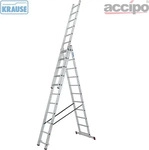Krause Mehrzweckleiter CORDA, 030429, 3-teilig, mit 3 x 11 Sprossen
