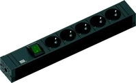 Bachmann Steckdosenleiste Connect Line, 2m Kabel, 5-fach in schwarz, mit...
