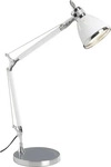 Brilliant Schreibtischlampe Octavia, E27-Fassung, mit Standfu&szlig;, wei&szlig;