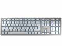 CHERRY Tastatur KC 6000 Slim JK-1600DE-1, silber / weiß, für Windows, USB
