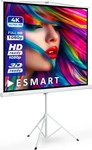 ESMART Beamer-Leinwand Economy EXS Stativ, 123 Zoll, 220 x 220 cm, Format 1:1,