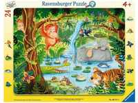 Ravensburger Puzzle 06171, Dschungelbewohner, Rahmenpuzzle, ab 4 Jahre, 24 Teile