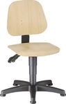 bimos Arbeitsstuhl Unitec 1, buche natur, mit Bodengleitern, Holz, bis 120 kg