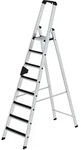 MUNK Stehleiter 41508, nivello-Leiterf&uuml;&szlig;e, mit Plattform, aus Aluminium, bis 150kg,