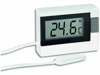 TFA Thermometer 30.2018.02 innen/außen, digital, mit Kabelfühler, weiß