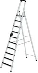 MUNK Stehleiter 41510, nivello-Leiterf&uuml;&szlig;e, mit Plattform, aus Aluminium, bis...