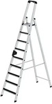 MUNK Stehleiter 41509, nivello-Leiterf&uuml;&szlig;e, mit Plattform, aus Aluminium, bis 150kg,