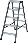 Krause Stehleiter Monto Sepro D, 125828, beidseitig begehbar, aus eloxiertem