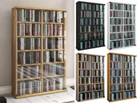 VCM CD-Regal Roma, 50410, sonoma eiche, mit 2 Glast&uuml;ren, aus Holz, 60 x 91,5 x 18cm,