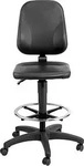 bimos Arbeitsstuhl 9651Y-0551-807, schwarz, mit Rollen und Fu&szlig;ring, Kunstleder, bis