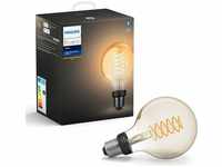 Philips LED-Lampe Hue Filament Bluetooth E27, warmweiß, 7W (40W) dimmbar, Globe