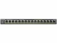 Netgear Switch SOHO Gigabit, GS316P-100EUS, 16-port, 1 Gbit/s, 16x PoE+, unmanaged
