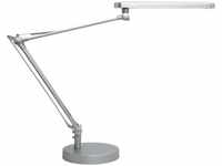 Unilux Schreibtischlampe Mambo LED, metallgrau, mit Standfuß und Tischklemme