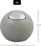 Spirella M&uuml;lleimer Bowl, 10.20374, taupe matt, Tischabfalleimer aus...