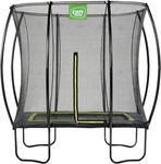 EXIT-Toys Trampolin Silhouette, outdoor, 153 x 214cm, schwarz/neongr&uuml;n, mit Netz,