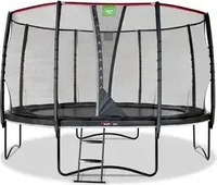 EXIT-Toys Trampolin PeakPro, outdoor, &Oslash; 427cm, schwarz, mit Leiter und Netz, bis