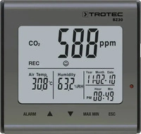 Trotec CO2-Messger&auml;t 3510205015, BZ30, misst Temperatur, Luftfeuchtigkeit, mit