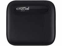 Crucial Festplatte X6 Portable SSD, CT1000X6SSD9, 1,8 Zoll, extern, USB 3.1, schwarz,