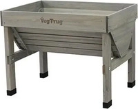 VegTrug Hochbeet Klassik, aus Zedernholz, 103 x 76 x 80 cm, 210 Liter, grau
