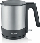 Severin Wasserkocher WK 3409, silber-schwarz, 1,7 Liter, 2200 Watt, mit