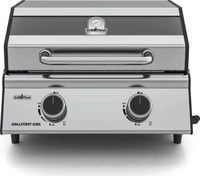 Grillf&uuml;rst Gasgrill G201E, silber, 2 Brenner, Edelstahl, mit Thermometer, 4,4 KW