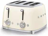 Smeg Toaster TSF03CREU 50er Retro Style, 4 Scheiben, 2000 Watt, Edelstahl, creme