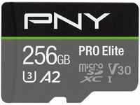 PNY Micro-SD-Karte PRO Elite, 256GB, bis 100 MB/s, U3 / UHS-I, SDXC