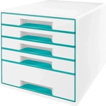 Leitz Schubladenbox 5214-20-51, WOW Cube, A4, 5 F&auml;cher, Kunststoff,...