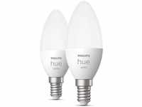 Philips LED-Lampe Hue White Bluetooth E14, warmweiß, 5,5W (40W), dimmbar, 2 Stück,