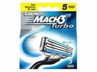 Gillette Rasierklingen Mach3 Turbo, für Herrenrasierer, 3-fach Klinge, 5 Stück,