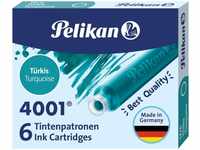 Pelikan Füllerpatronen 4001 TP6, türkis, 6 Stück, Grundpreis: &euro; 0,25 / Stück