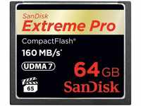 SanDisk CompactFlash-Card Extreme Pro, 64 GB, Übertragung bis 160 MB/s, UDMA-7