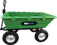 G&uuml;de Gartenwagen GGW 501, 300 Liter, bis 500 kg, aus Stahl und Kunststoff, gr&uuml;n,