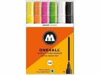 Molotow Acrylmarker One4All 227HS, Neon-Set, farbig sortiert, Strichbreite 4mm,...