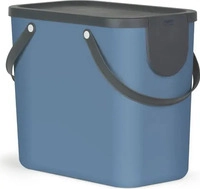 Rotho M&uuml;lleimer Albula 1024906161, Horizon Blue, aus Kunststoff, geruchssicher, 25