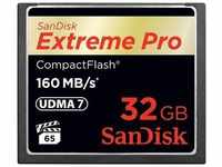 SanDisk CompactFlash-Card Extreme Pro, 32 GB, Übertragung bis 160 MB/s, UDMA-7