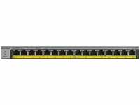 Netgear Switch GS116LP-100EUS, 16-port, 1 Gbit/s, 16x PoE+, unmanaged, 76W