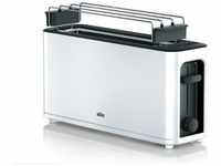 Braun Toaster PurEase HT3110WH, Langschlitztoaster, 2 Scheiben, 1000 Watt, weiß