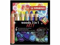 Stabilo Buntstifte woody 3 in 1 ARTY, 8806-1-20, Multitalent-Stift, inkl....
