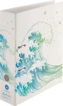 Herlitz Ordner 50033393 maX.file, Karton, A4, 8cm, Motiv Greenline Welle