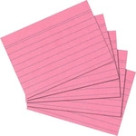Herlitz Karteikarten A5 10835890 liniert rosa, 100 St&uuml;ck