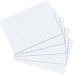 Herlitz Karteikarten 10621431, A7, kariert, 100 St&uuml;ck, wei&szlig;