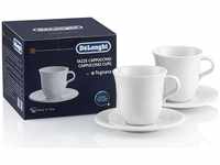 DeLonghi Kaffeetassen Cappuccino DLSC309, 270 ml, Porzellan, 2 Tassen und